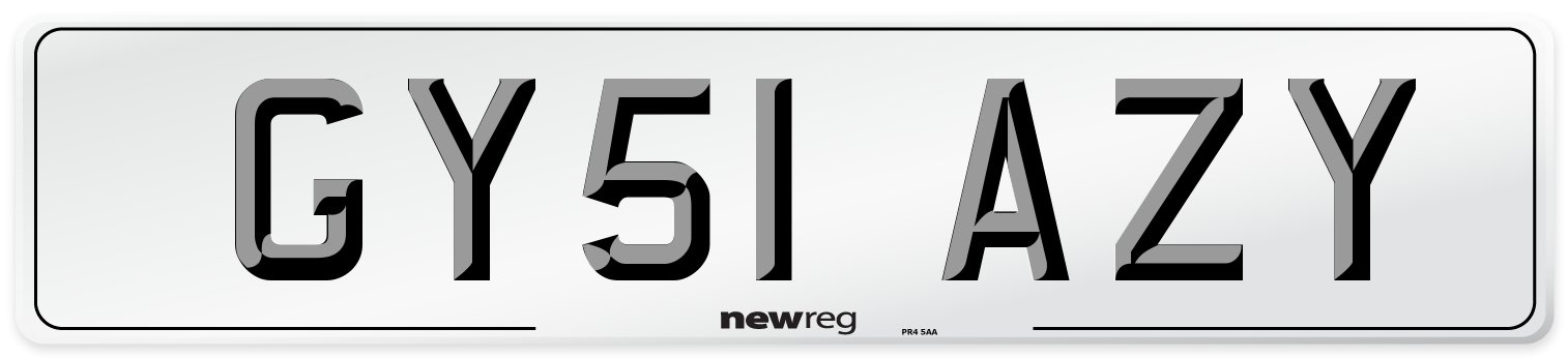 GY51 AZY Number Plate from New Reg